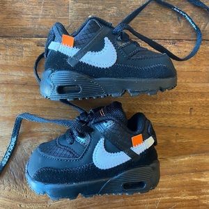 Nike x Off-White Air Max 90 Black Sneakers for Babies/Toddlers (size 3c) UNWORN